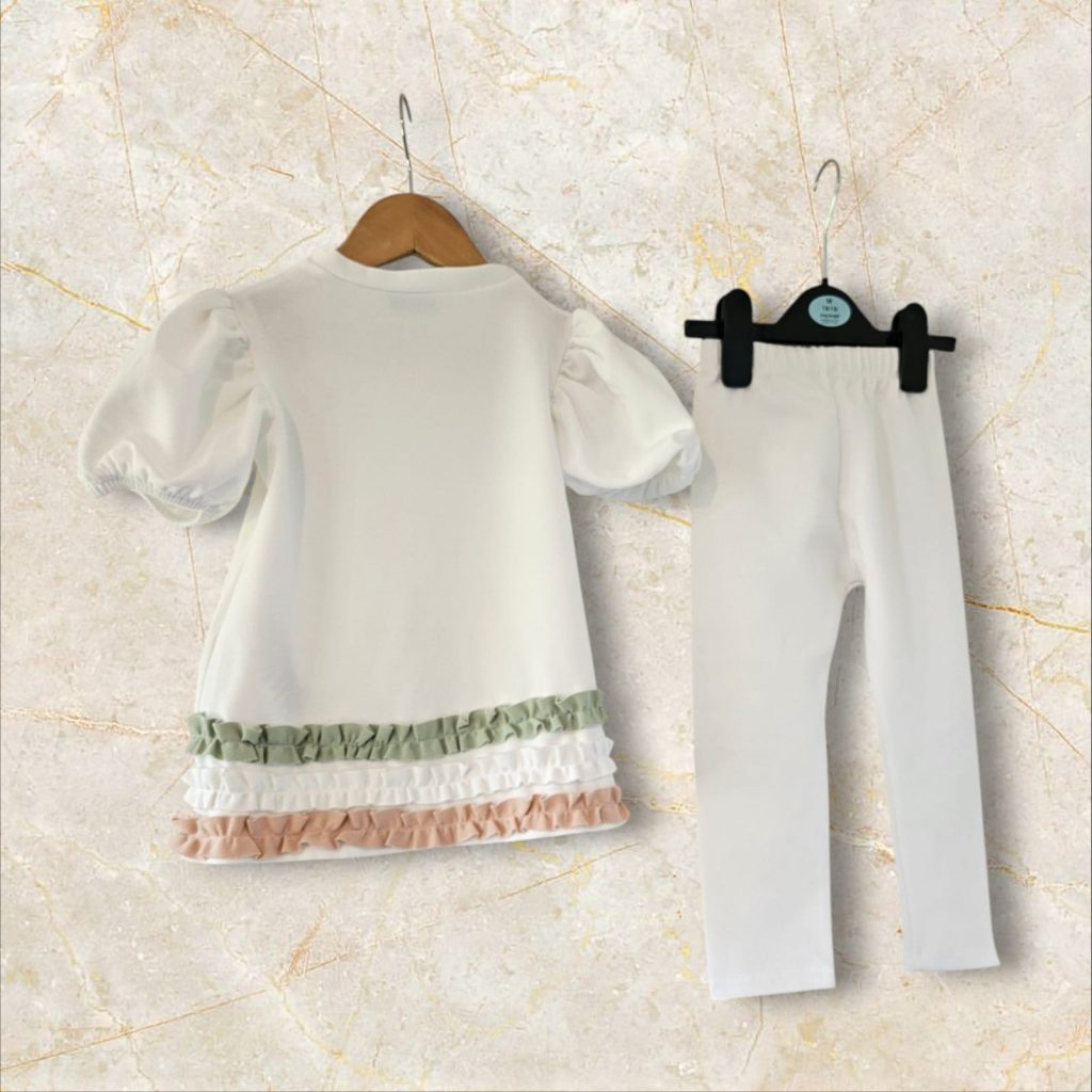 Girls White Co Ord Set Age 1-2 Years Jayde