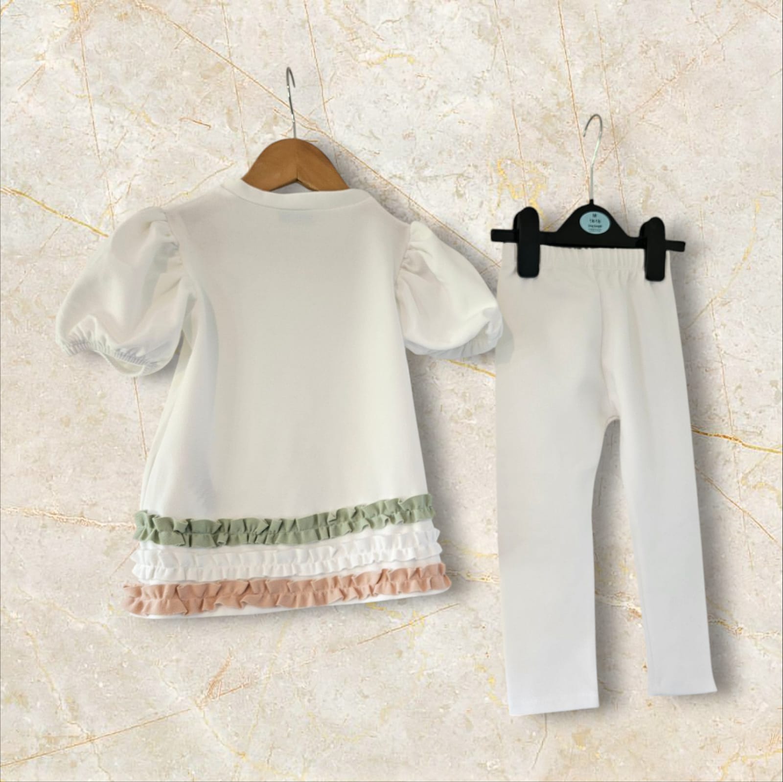 Girls White Co Ord Set Age 1-2 Years Jayde